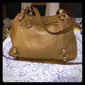 Authentic Coach Alexandra Bronze Metallic Handbag